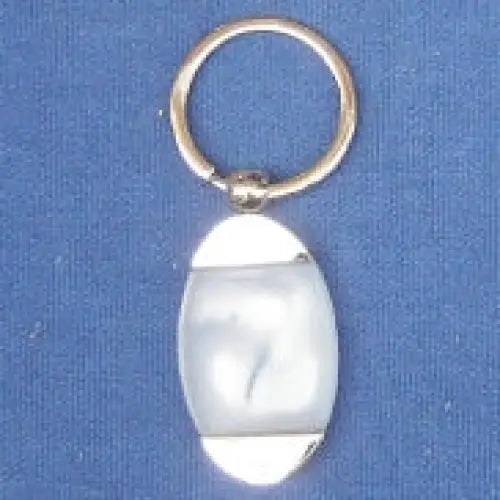 Oval Metal Keychain - simple